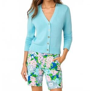 NEW LILLY PULITZER tippery cardigan in day dream blue